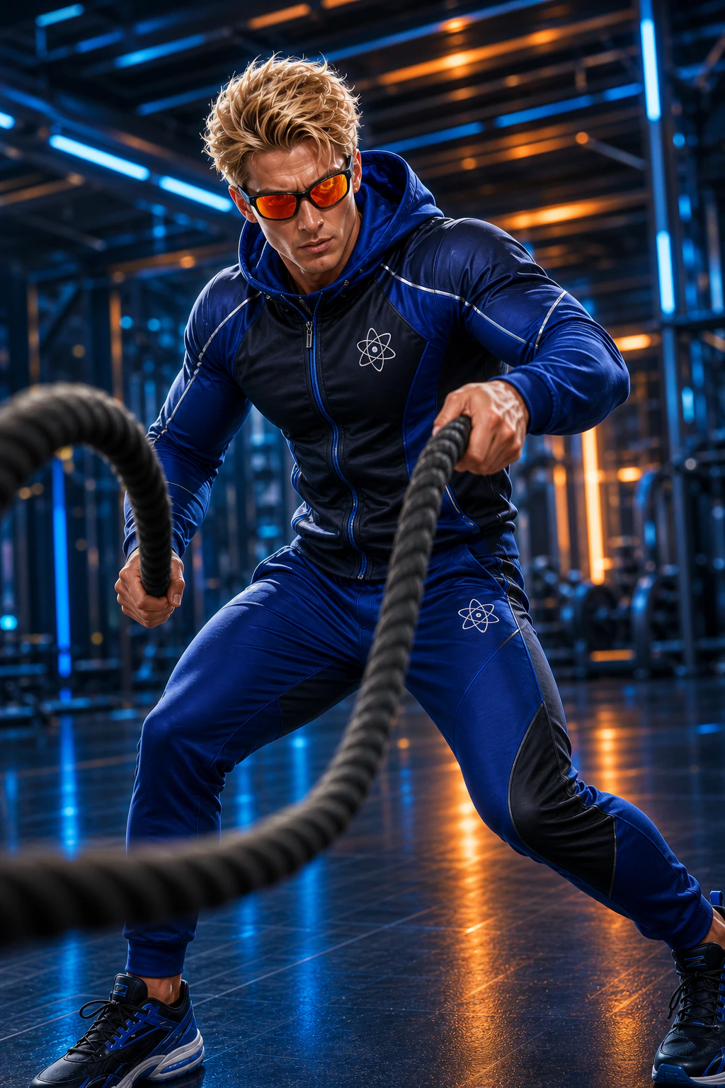 AtomicBod hero wearing the Solar Apex concept shades