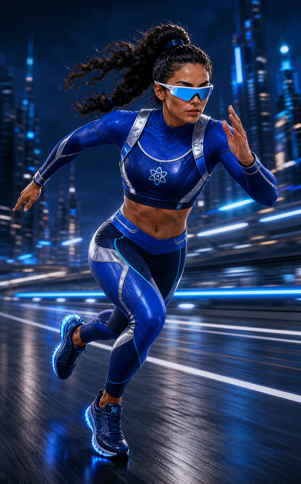 AtomicBod hero wearing the Cobalt Velocity concept shades