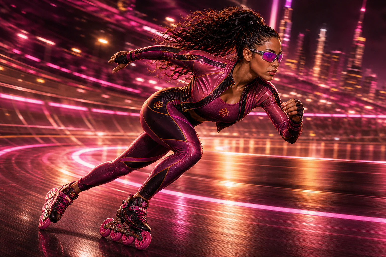 AtomicBod hero wearing the Radiance Vector concept shades