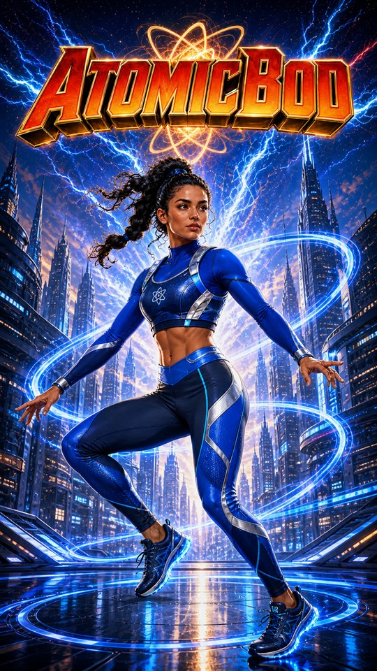 Cobalt Heroine AtomicBod screensaver preview