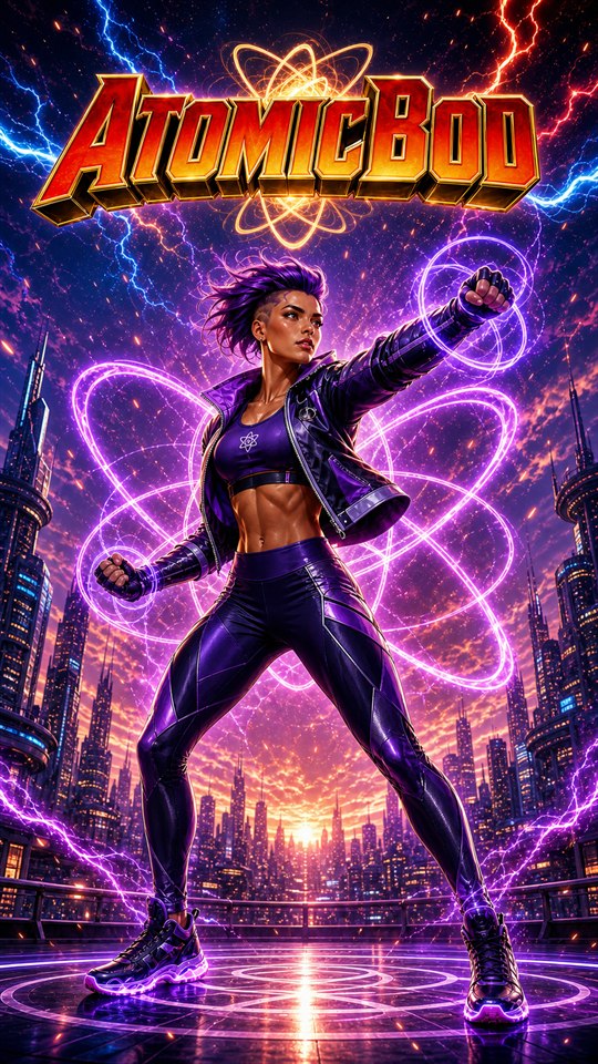 Purple Heroine AtomicBod screensaver preview